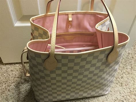 louis vuitton neverfull azur rose ballerine|louis vuitton damier azur neverfull.